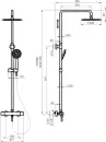 Душевая система Rubineta Olo BK + Thermo-15 BK icon 3