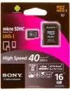 Карта памяти Sony microSDHC 16Gb Class 10 UHS-I U1 + SD адаптер (SR16UYAT) фото 2