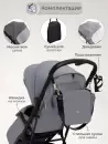 Детская прогулочная коляска Sweet Baby Aura Plus / 427355 (светло-серый) icon 8