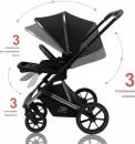 Детская универсальная коляска Sweet Baby Ricci 2 в 1 (черный) icon 5