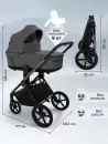 Детская универсальная коляска Sweet Baby SBL Elegante Therma 3 в1 (темно-серый) icon 3