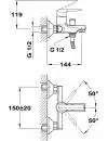 Смеситель для ванны Teka Inca 53.101.12 icon 2