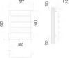 Полотенцесушитель Terminus Стандарт П6 500x600 бп (хром) icon 3