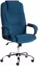 Офисное кресло TetChair Bergamo (флок, хром/синий 32) icon