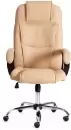 Офисное кресло TetChair Bergamo (хром/кожзам бежевый) icon