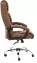 Офисное кресло TetChair Бергамо хром (флок, коричневый) icon 5
