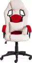 Кресло TetChair Driver (экокожа/ткань, белый/красный) фото 4