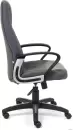 Офисное кресло TetChair Inter (искусственная кожа, флок, ткань, серый/металлик) icon 3