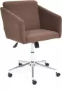 Кресло офисное TetChair Milan (хром флок, коричневый) icon