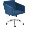 Кресло офисное TetChair Milan (хром флок, синий) icon