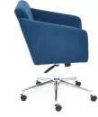 Кресло офисное TetChair Milan (хром флок, синий) icon 3