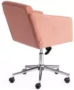 Кресло TetChair Milan хром/флок (розовый) фото 3