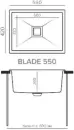 Кухонная мойка Tolero Blade-550 (грей) icon 2