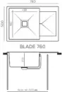 Кухонная мойка Tolero Blade-760 (грей) icon 2