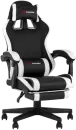 Игровое кресло TopChairs Prophet с оттоманкой GF-8086 (черно-белый) icon