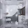 Акриловая ванна Triton Сабина 160x160 (с каркасом, сифоном, экраном) фото 4