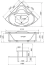 Акриловая ванна Triton Троя 150x150 (с каркасом, сифоном, экраном) фото 3