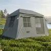Надувная палатка UNIX Camp Vega 3х2 серый (+ навес) фото 2