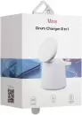 Беспроводное зарядное Uzay Drum Charger 2in1 (белый) фото 2