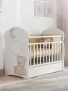 Детская кроватка VDK Bear And Moon маятник и ящик (слоновая кость) icon 2