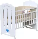 Детская кроватка VDK Little Heart колесо-качалка и ящик (белый) icon