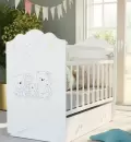 Детская кроватка VDK New Happy Family маятник и ящик (белый) icon 2