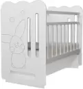 Детская кроватка VDK Sweet Rabbit колесо-качалка с маятником (белый) icon