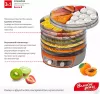 Сушилка для овощей с функциями приготовления йогурта и десертов Великие Реки Волга-9 Серый/оранжевый фото 3