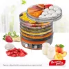 Сушилка для овощей с функциями приготовления йогурта и десертов Великие Реки Волга-9 Серый/оранжевый фото 8