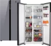 Холодильник Weissgauff WSBS 600 NoFrost Inverter Dark Grey Glass фото 2