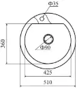 Кухонная мойка Zigmund &#38; Shtain Kreis 505F (швейцарский шоколад) icon 2