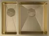 Кухонная мойка ZorG Zerox 58-2 U/IF-L PVD Gold фото 2