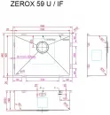 Кухонная мойка ZorG Zerox 59 U/IF PVD Gunblack фото 3