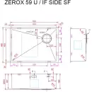 Кухонная мойка ZorG Zerox 59 U/IF Side SF PVD Gunblack фото 3