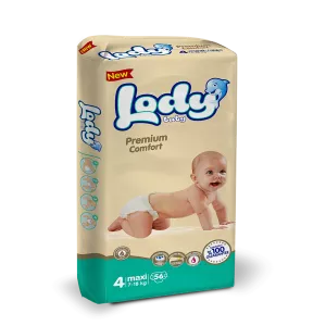 Подгузники Lody Baby Maxi 7-18кг Jumbo (56 шт) фото