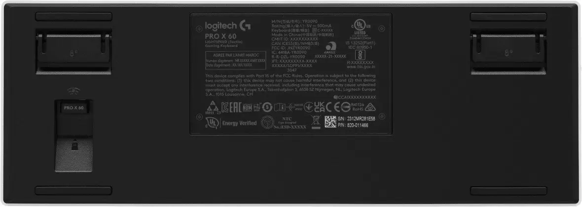 Клавиатура Logitech G Pro X 60 Lightspeed GL Tactile 920-011934 (белый, с гравировкой) фото 6