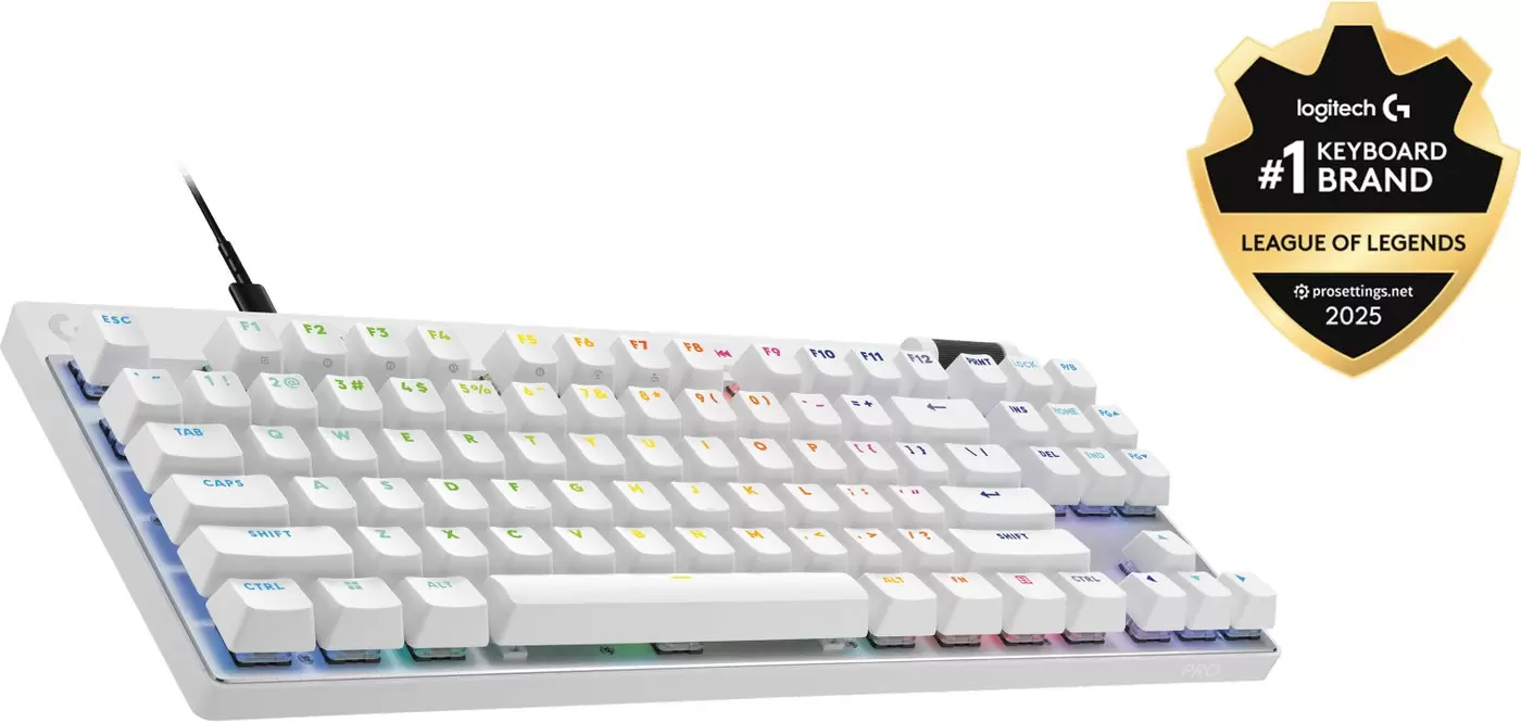 Клавиатура Logitech G Pro X TKL Rapid 920-013244 (белый, с гравировкой) фото 3