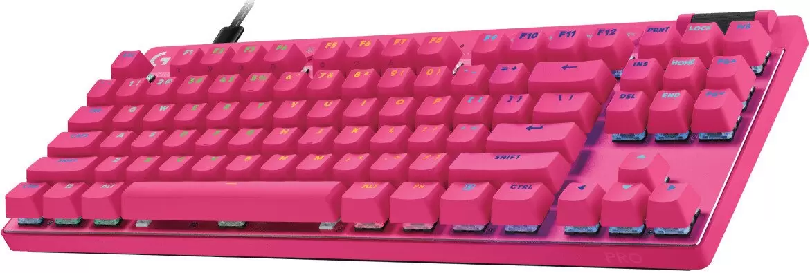 Клавиатура Logitech G Pro X TKL Rapid 920-013255 (розовый, нет кириллицы) фото 5