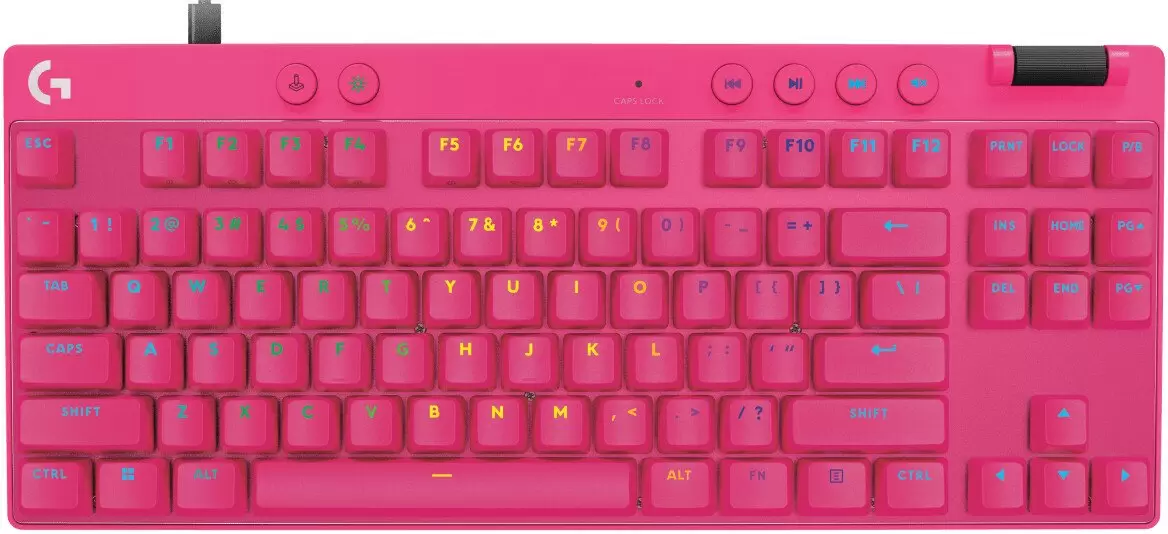 Logitech G Pro X TKL Rapid 920-013255 (розовый, с гравировкой)