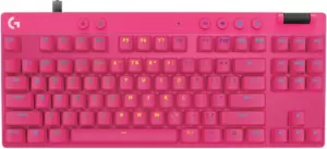 Клавиатура Logitech G Pro X TKL Rapid 920-013255 (розовый, с гравировкой) фото