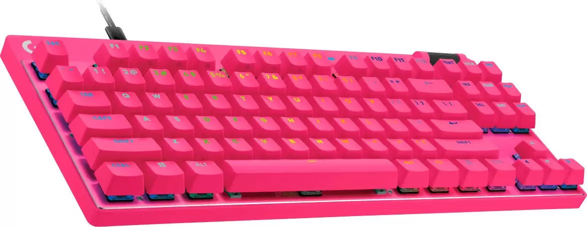 Клавиатура Logitech G Pro X TKL Rapid Analog 920-013253 (розовый, нет кириллицы) фото