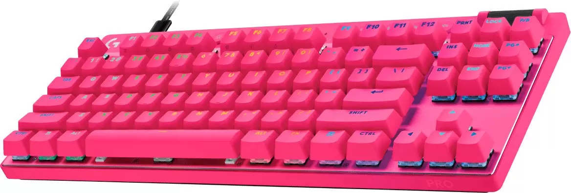 Клавиатура Logitech G Pro X TKL Rapid Analog 920-013253 (розовый, нет кириллицы) фото