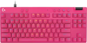 Клавиатура Logitech G Pro X TKL Rapid Analog 920-013253 (розовый, нет кириллицы) фото