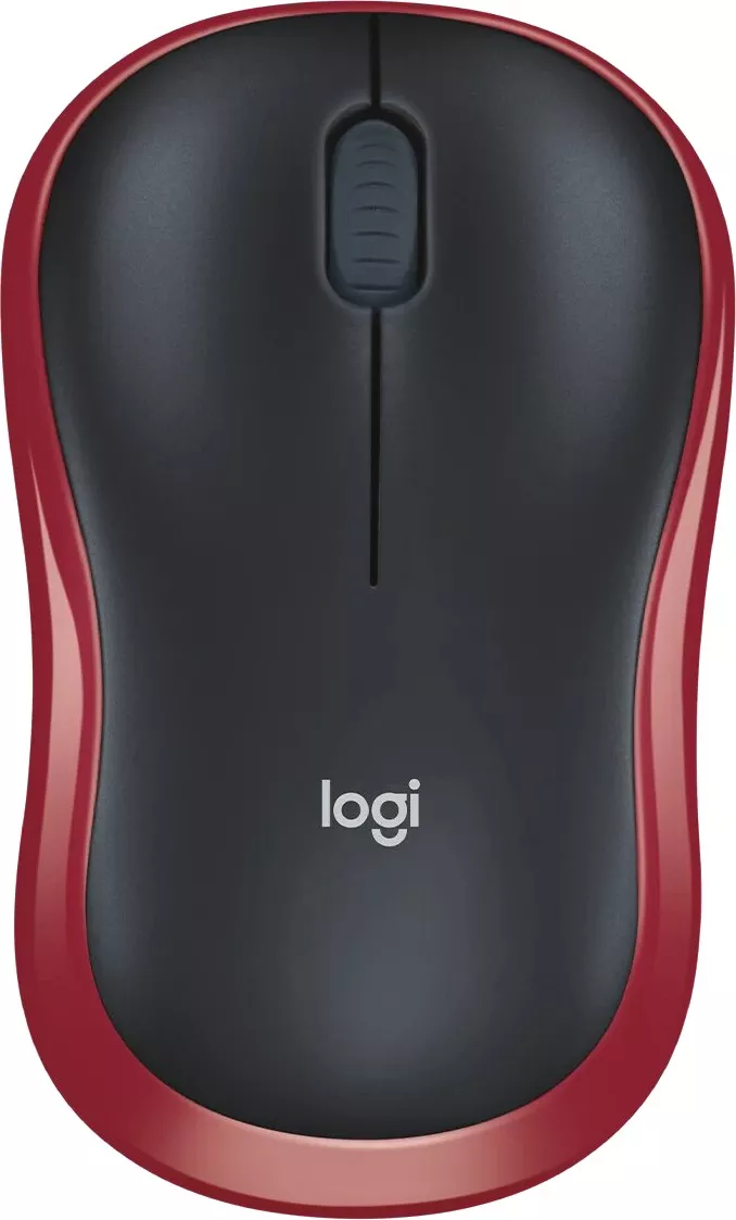 Logitech M186 (черный/красный)