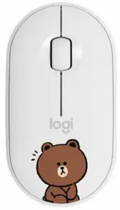 Компьютерная мышь Logitech M350 Pebble Line Friends Brown (белый) icon