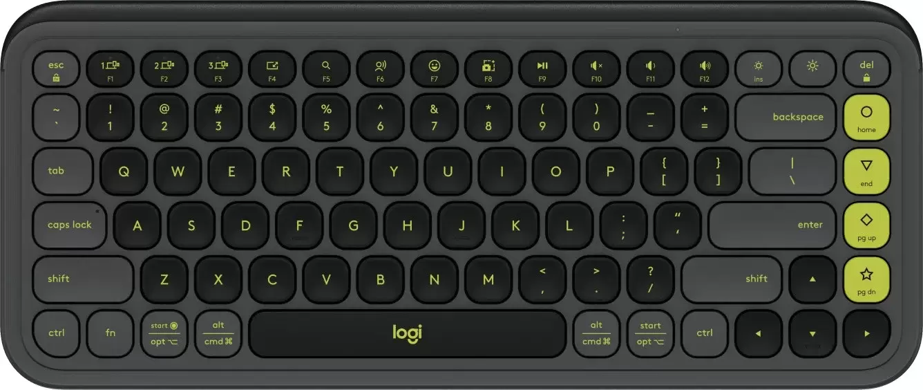 Logitech Pop Icon Keys 920-013087 (графитовый/зеленый, с гравировкой)