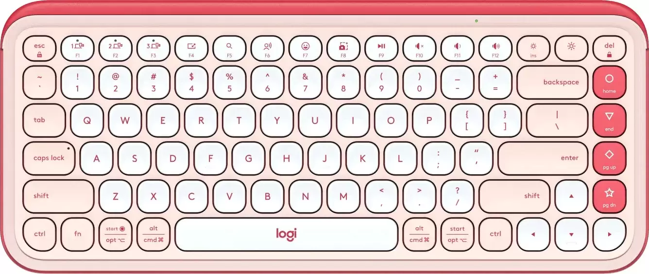 Logitech Pop Icon Keys 920-013089 (розовый/белый, с гравировкой)