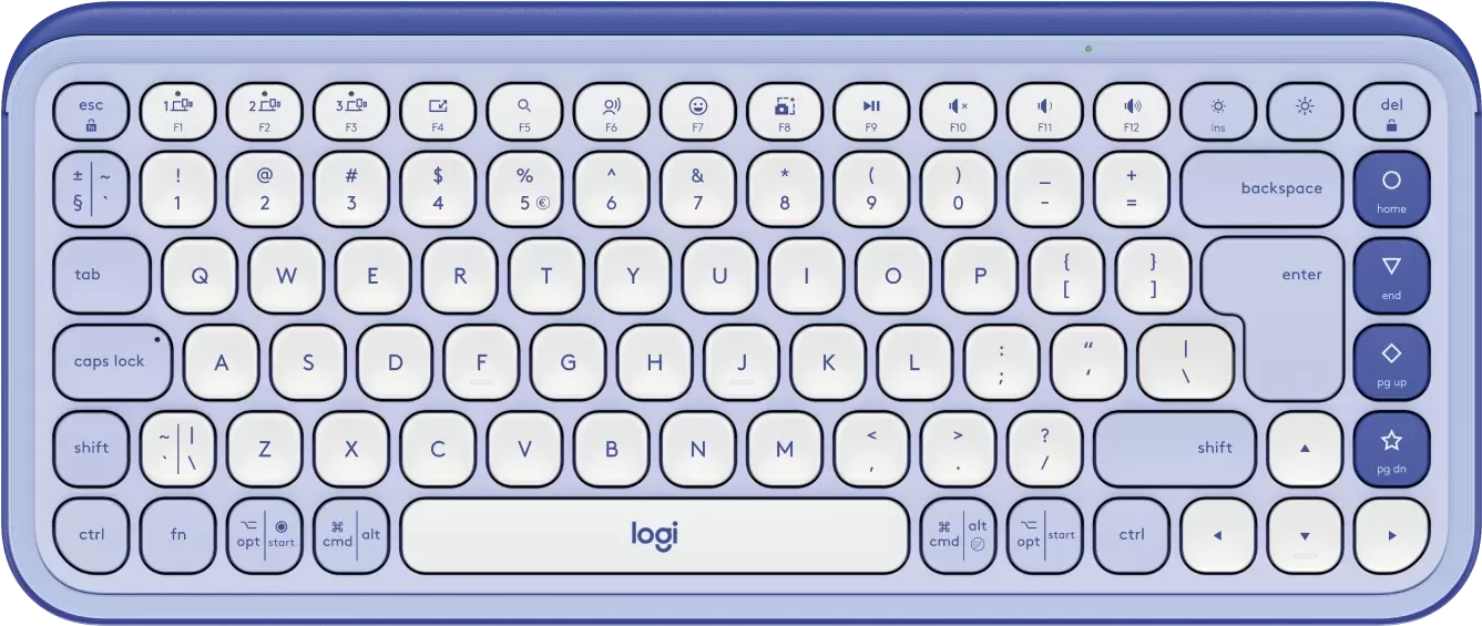 Logitech Pop Icon Keys 920-013090 (сиреневый/белый, с гравировкой)