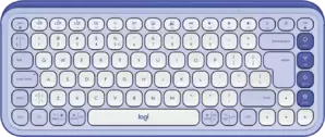 Logitech Pop Icon Keys 920-013090 (сиреневый/белый, с гравировкой)