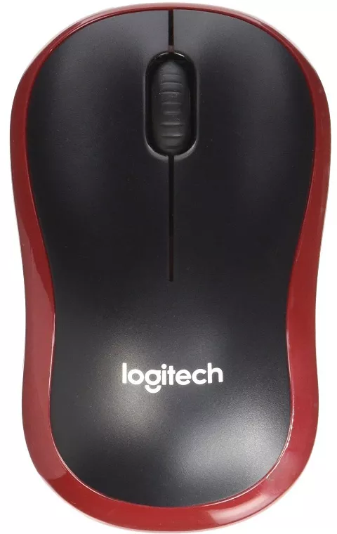 Logitech Wireless Mouse M185 Black/Red